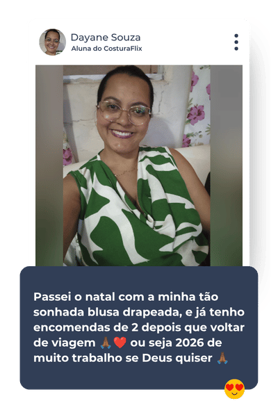 Depoimento de aluna — CosturaFlix