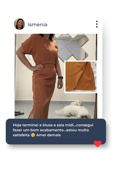 Depoimento de aluna do Costura para Iniciantes