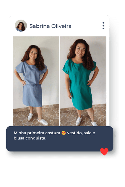 Depoimento de aluna do Costura para Iniciantes