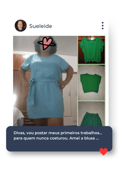 Depoimento de aluna do Costura para Iniciantes