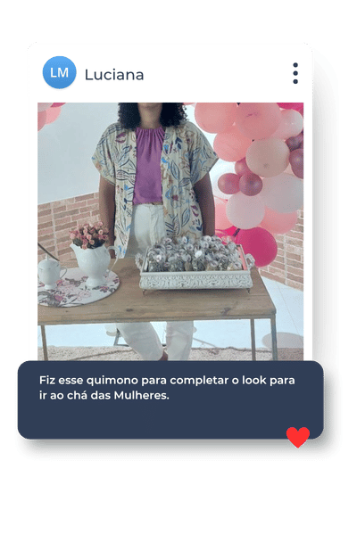 Depoimento de aluna do Costura para Iniciantes