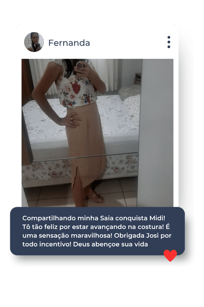 Depoimento de aluna do Costura para Iniciantes