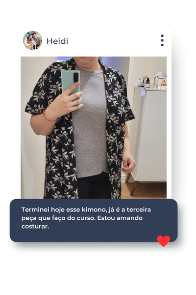 Depoimento de aluna do Costura para Iniciantes