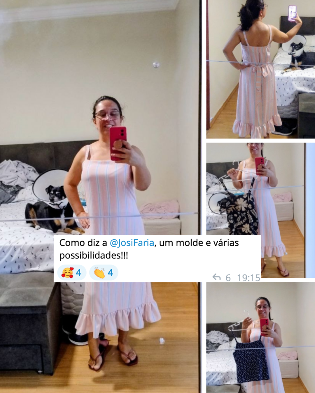 Peça de malha feita por aluna