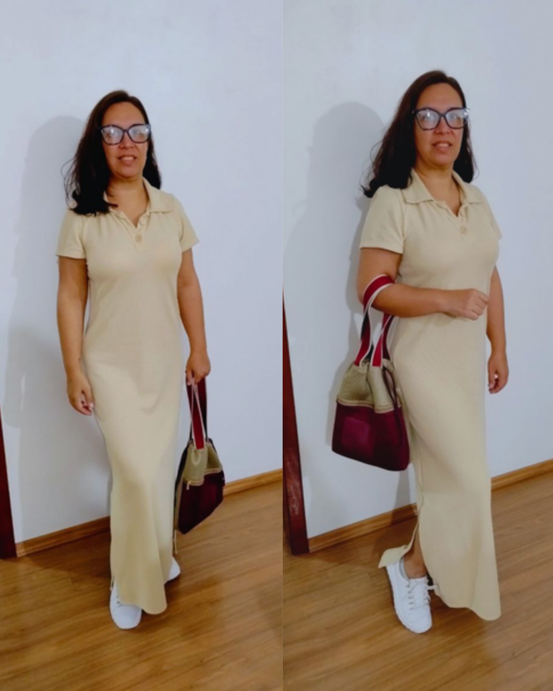 Depoimento de aluna — vestido de malha gola polo
